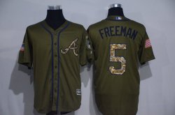 Atlanta Braves #5 Freddie Freeman Camo Stitched Baseball Jersey