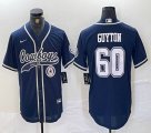 Nike Dallas Cowboys #60 Tyler Guyton blue baseball Joint name -BD 02