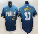 Nike Philadelphia Phillies #93 Elwell blue majestaic baseball jersey city version