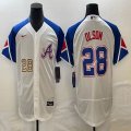 Nike Anaheim Angels #28 Matt Olson white blue Flexbase Authentic Collection Jersey-BD 03