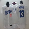 2024 World Series Champions Los Angeles Dodgers #13 Max Muncy white Flexbase Authentic Collection Jersey