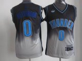 Oklahoma City Russell Westbrook 0# Grey black limited nba Jerseys