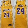 Nike Los Angeles Lakers #24 Kobe Bryant yellow NBA Embroidered Women's Skirt-LT