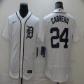 Detroit Tigers #24 Miguel Cabrera white Flexbase Authentic Collection Jersey-BD