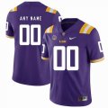 Custom LSU Tigers purple College Color Rush Limited Jerseys 001