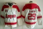 Anaheim Angels #29 Rod Carew beige baseball Hooded Sweatshirt