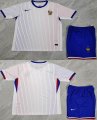 2024-2025 France team white blue soccer jerseys away