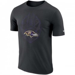 Men\'s Baltimore Ravens Nike Black Fan Gear Icon Performance T-Shirt