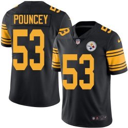 Men Pittsburgh Steelers #53 Maurkice Pouncey Nike black Color Rush Limited Jersey