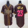 Nike San Diego Padres #23 Fernando Tatis Jr brown majestic mlb Jerseys Joint name 02