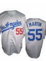 Los Angeles Dodgers #55 Russell Martin gray Jersey