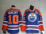 Edmonton Oilers 10# HORCOFF Blue NHL Jerseys