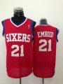 Philadelphia 76ers 21# Joel Embiid red nba Jersey