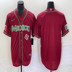 2023 World Cup Mexico red blank majestic baseball jerseys 17