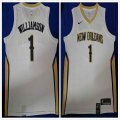 Nike New Orleans Pelicans #1 Zion Williamson white NBA basketball jerseys