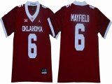 Custom Oklahoma Sooners #6 Baker Mayfield red New College Football Jersey-GLT