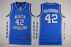 North Carolina Tar Heels #42 Stackhouse blue College Basketball Jersey