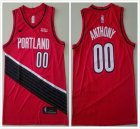 Nike Portland Trail Blazers #00 Carmelo Anthony red NBA Jerseys-ty