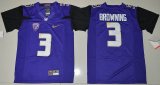 2016 Youth Washington Huskies Jake Browning 3 College Football Limited Jersey - Purple