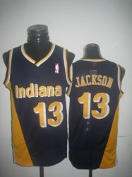 Indiana Pacers #13 Mark Jackson throwback blue yellow NBA Jerseys