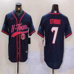 Houston Texans C.J. Stroud blue with baseball jerseys Joint Name 01