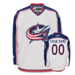 Reebok Columbus Blue Jackets Customized White Road Authentic Man NHL Jersey