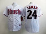 Arizona Diamondback #24 Yasmany Tomas White baseball jerseys