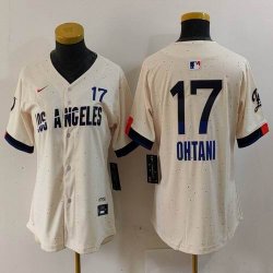 Youth Nike Los Angeles Dodgers #17 Shohei Ohtani beige fashion MLB baseball Jersey