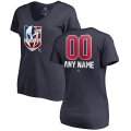 Women's Vegas Golden Knights Fanatics Branded Navy Personalized Name and Number Banner Wave V-Neck T-Shirt