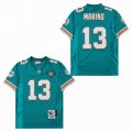 Miami Dolphins #13 Dan Marino Throwback Green NFL Jerseys with 75th patch -SG