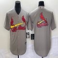 Nike New St.Louis Cardinals blank gray majestic Baseball Jersey big logo-BD