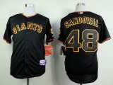 San Francisco Giants #48 Pablo Sandoval Black throwback Baseball Jersey ...