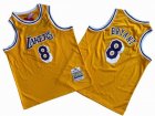 Youth Los Angeless Lakers #8 Kobe Bryant yellow throwback basketball Jerseys-S8