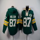 Green Bay Packers #87 Jordy Nelson green nfl Hooded Sweatshirtshirt