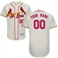 Custom St.Louis Cardinals beige Flexbase Authentic Collection Jersey