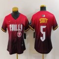 Women Nike Philadelphia Phillies #5 Bryson Stott red majestic baseball jerseys city version 02