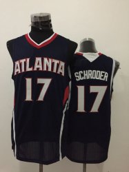 Atlanta Hawks #17 Dennis Schroder black nba basketball jersey