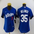 Women New Los Angeles Dodgers #35 Cody Bellinger blue majestic baseball jersey