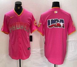 Nike San Diego Padres blank pink MLB Baseball jerseys Joint name-BD 06