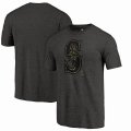 Men's Seattle Mariners Fanatics Branded Black 2018 Memorial Day Camo Prestige Tri-Blend T-Shirt