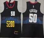 Nike Denver Nuggets #50 Aaron Gordon black nba basketball jersey city version-XD