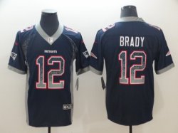 Nike New England Patriots #12 Tom Brady blue drift Color Rush Limited Jersey