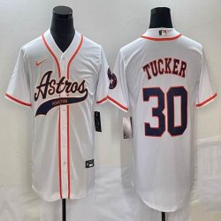 Nike Houston Astros #30 Kyle Tucker white majestic baseball jerseys Joint name -BD 02