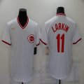 Nike Cincinnati Reds Devin #11 Barry Larkin white throwback baseball jersey