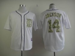 DETROIT TIGERS AUTHENTIC 14 JACKSON 2013 USMC HOME COOL BASE JERSEY