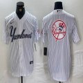 Nike New York Yankees blank white MLB baseball Jersey Joint name -BD 15