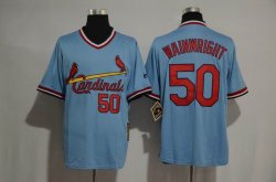 St Louis Cardinals #50 Adam Wainwright Blue mlb baseball jerseys