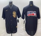 Nike San Diego Padres blank black majestic baseball jerseys 01