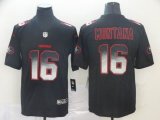 Nike 49ers #16 Joe Montana black Color Rush Limited Jersey Fireworks version