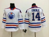 Youth Edmonton Oilers #14 Jordan Eberle white Ice Hockey Jerseys